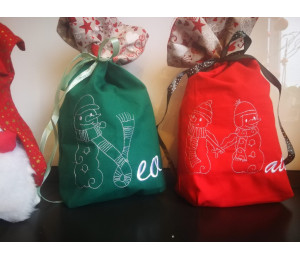 Stickdatei - Schneemann Alphabet Buchstabe U